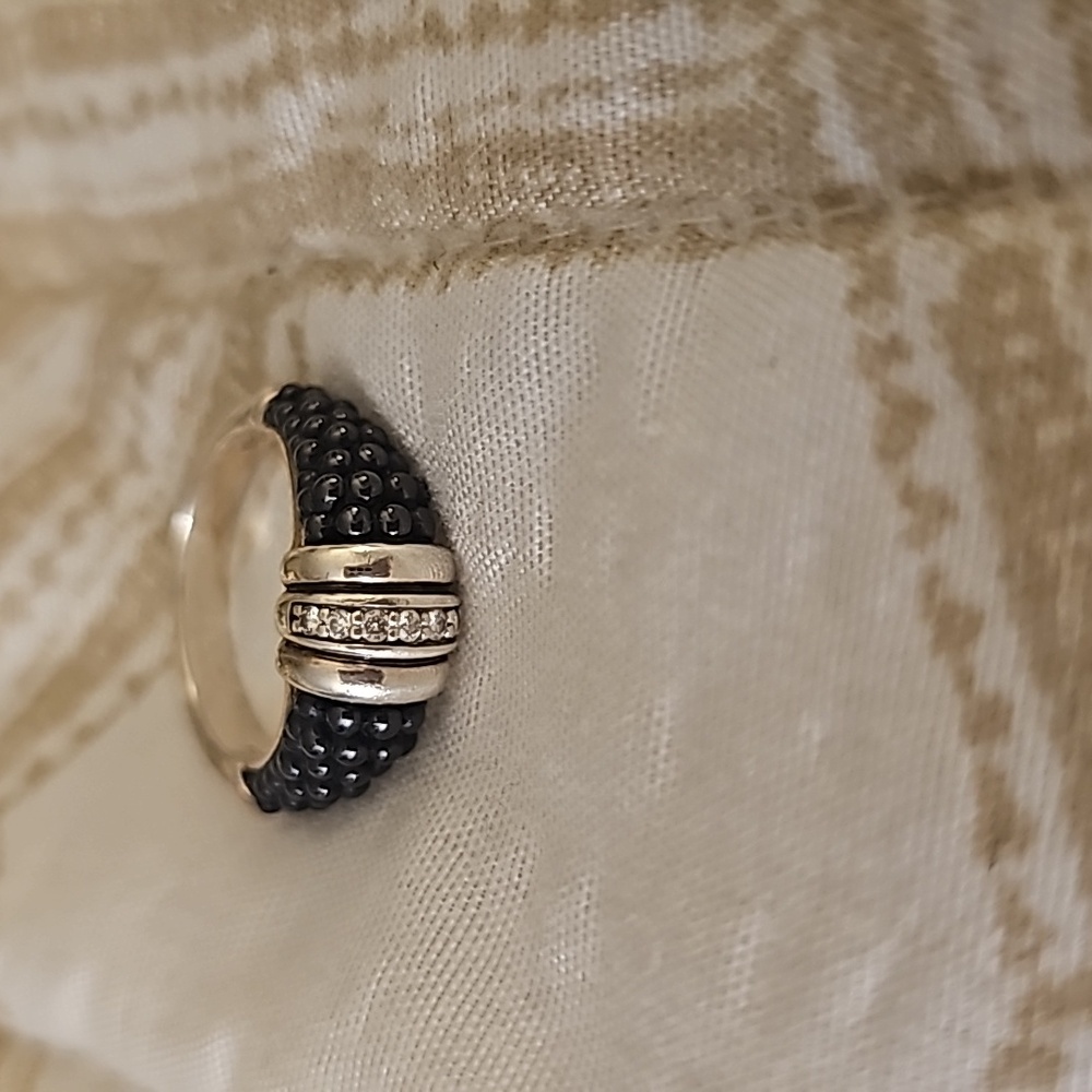 LAGOS SS black caviar black ceramic